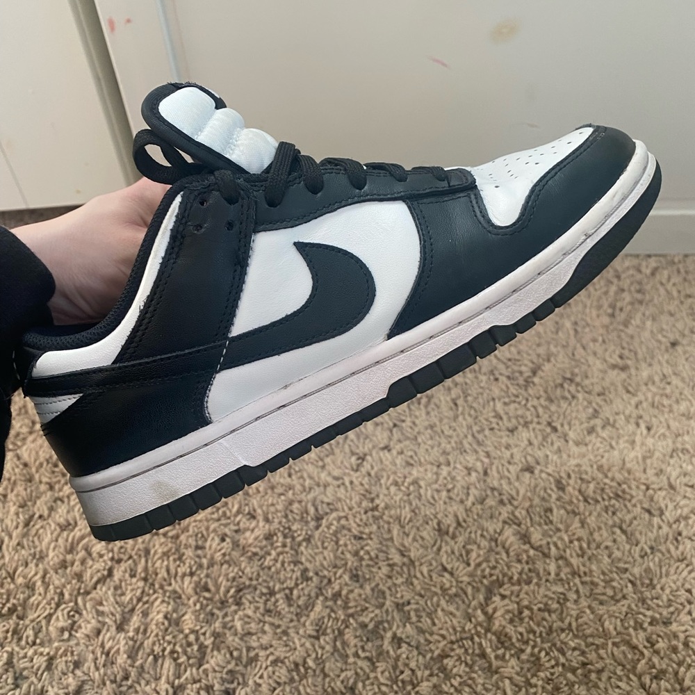 Nike women’s dunk low black white, size 8.5